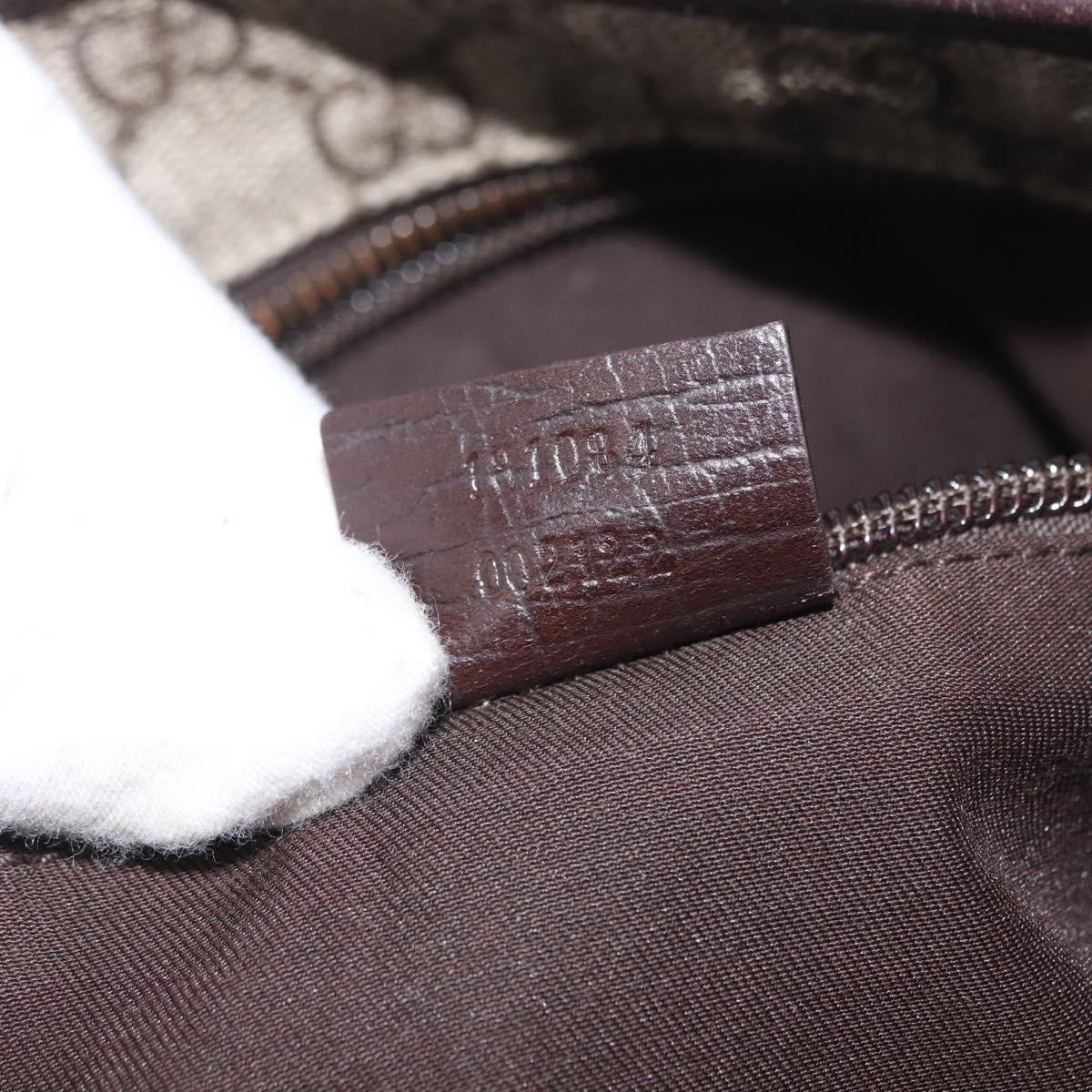 GUCCI GG Supreme Tote Bag PVC Beige Silver 181084 Auth ka1354