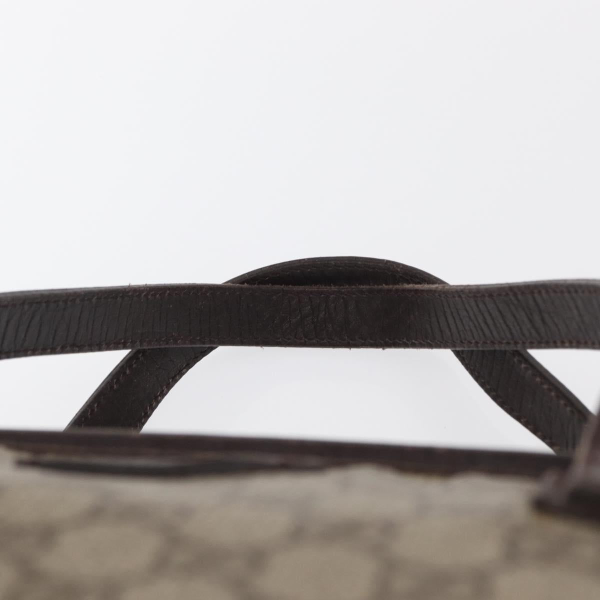 GUCCI GG Supreme Tote Bag PVC Beige Silver 181084 Auth ka1354