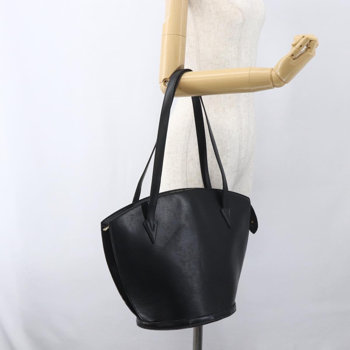 LOUIS VUITTON Epi Saint Jacques Shopping Bag Black M52262 LV Auth ka1357