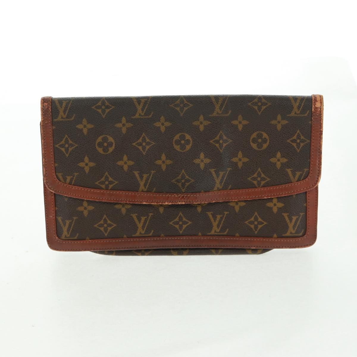 LOUIS VUITTON Monogram Pochette Dam GM Clutch Bag 2 Set M51810 LV Auth ka1361