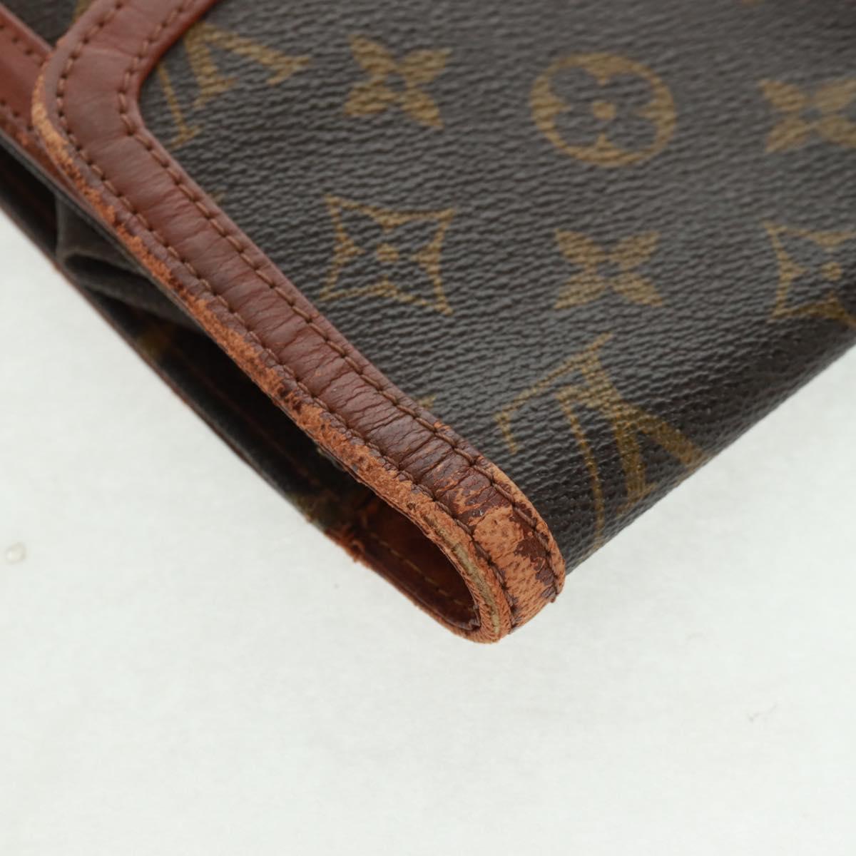 LOUIS VUITTON Monogram Pochette Dam GM Clutch Bag 2 Set M51810 LV Auth ka1361
