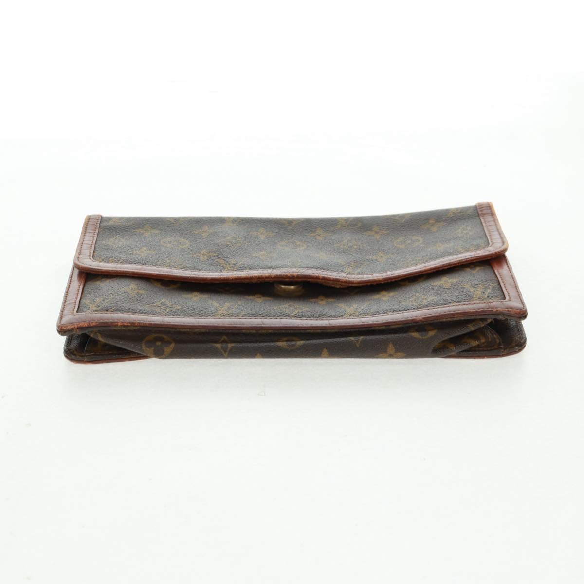 LOUIS VUITTON Monogram Pochette Dam GM Clutch Bag 2 Set M51810 LV Auth ka1361