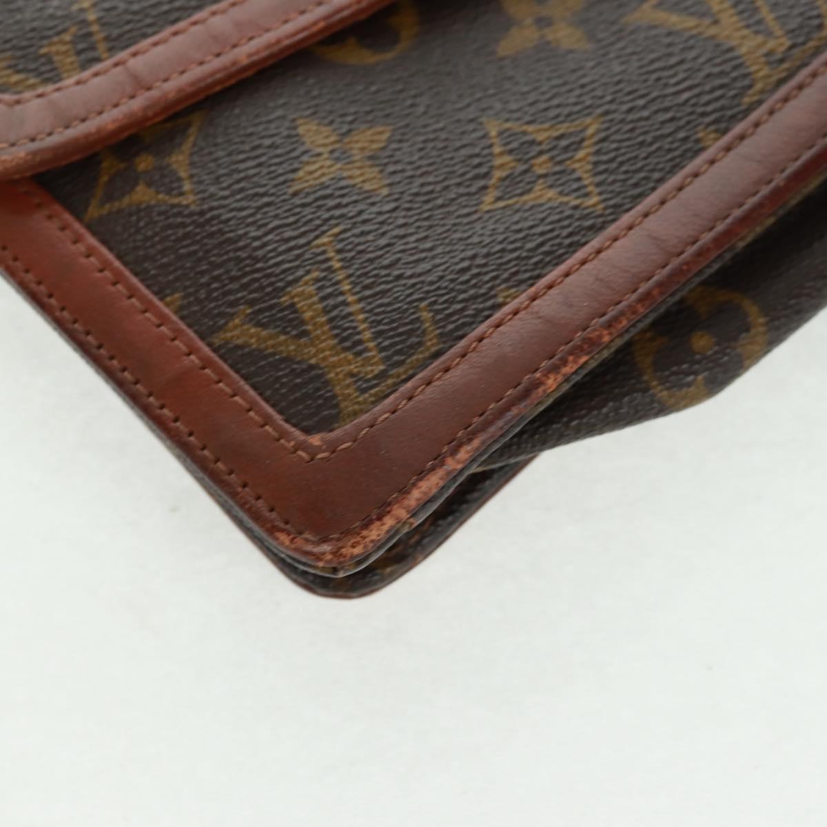 LOUIS VUITTON Monogram Pochette Dam GM Clutch Bag 2 Set M51810 LV Auth ka1361