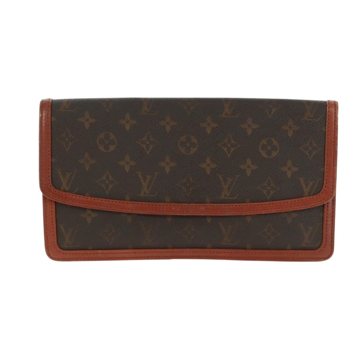 LOUIS VUITTON Monogram Pochette Dam GM Clutch Bag 2 Set M51810 LV Auth ka1361