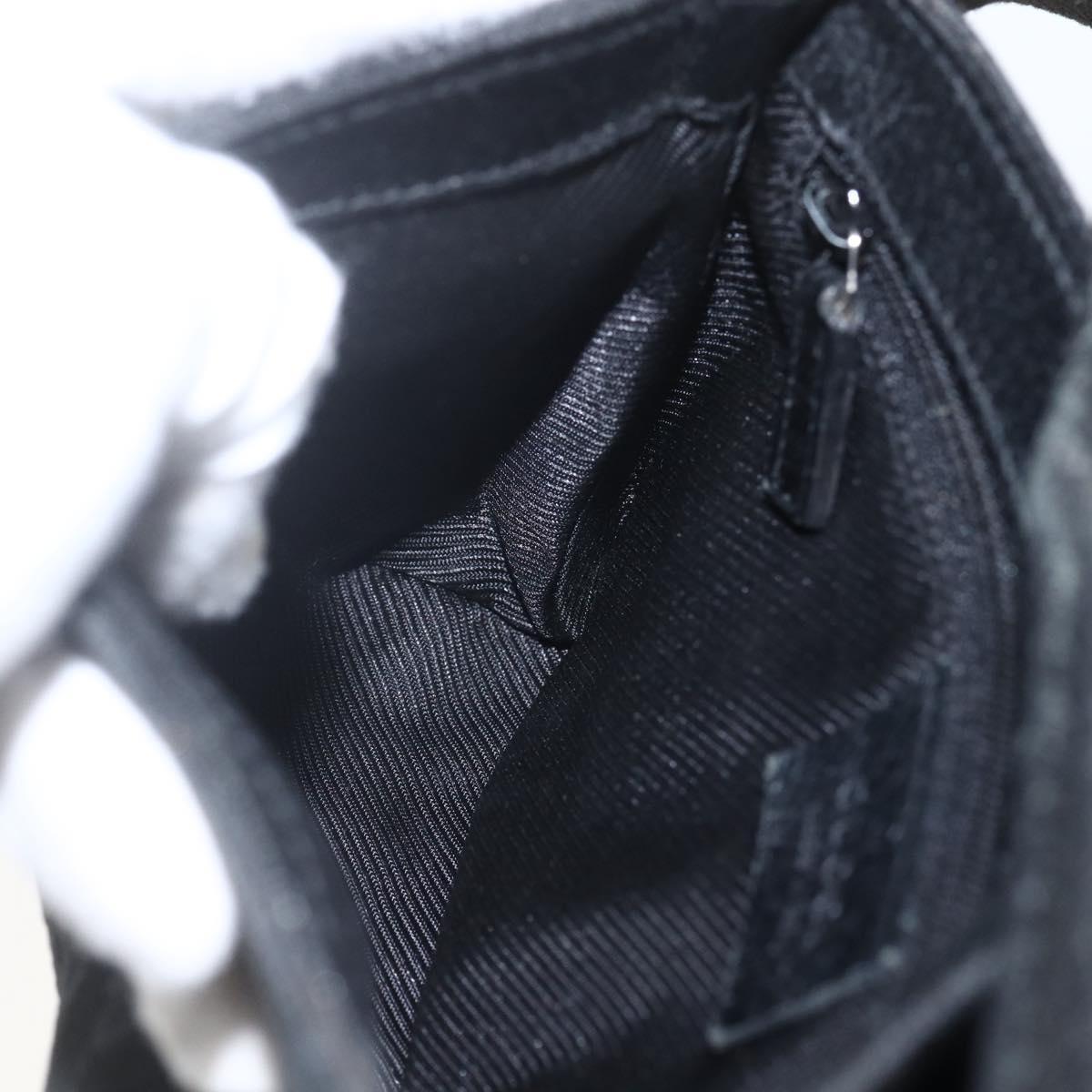 GUCCI GG Canvas Jackie Waist bag Black Silver 92543 Auth ka1363