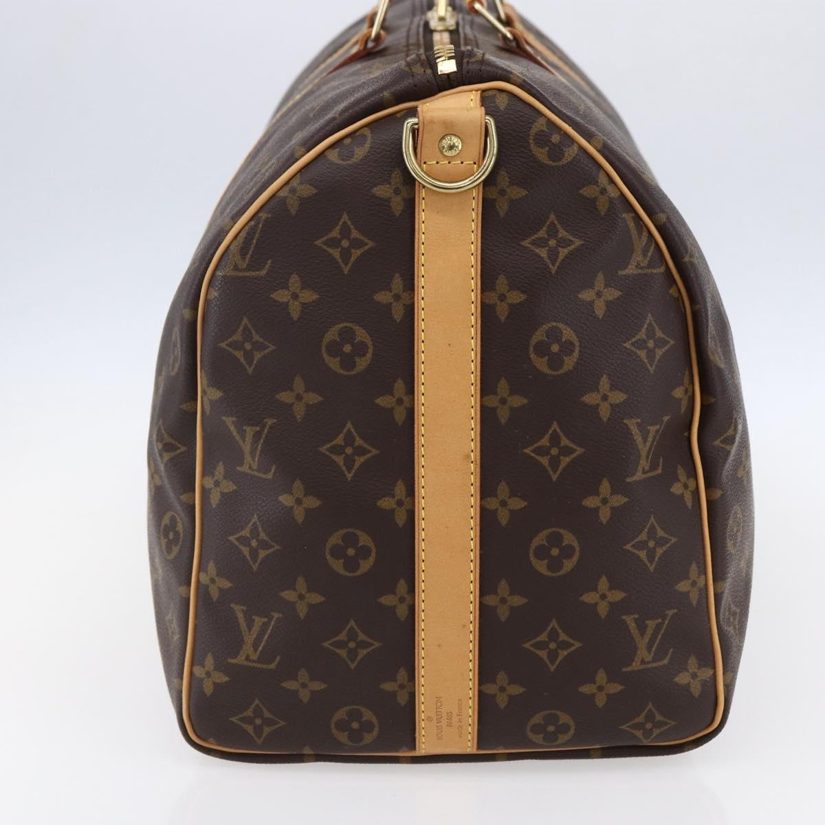 LOUIS VUITTON Monogram Keepall Bandouliere 50 Boston Bag M41416 LV Auth ka137