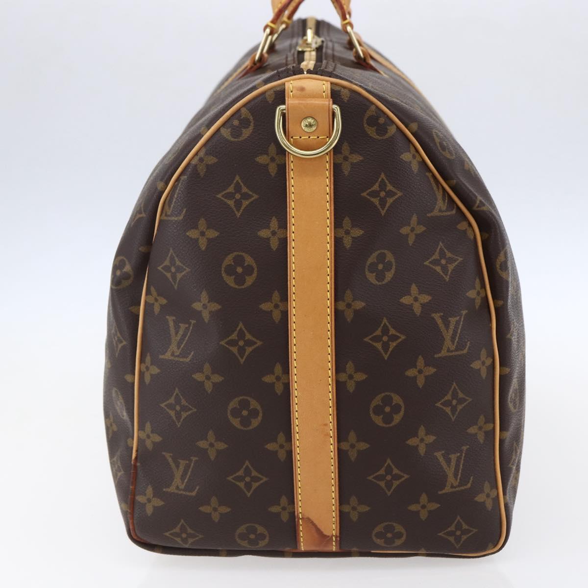 LOUIS VUITTON Monogram Keepall Bandouliere 50 Boston Bag M41416 LV Auth ka137