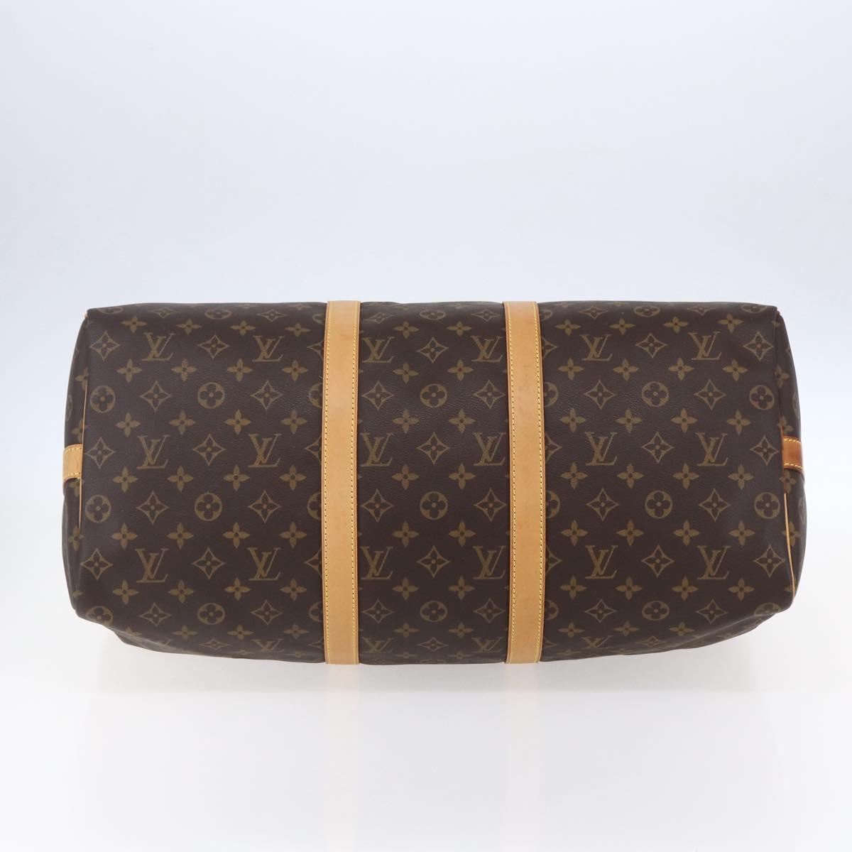 LOUIS VUITTON Monogram Keepall Bandouliere 50 Boston Bag M41416 LV Auth ka137