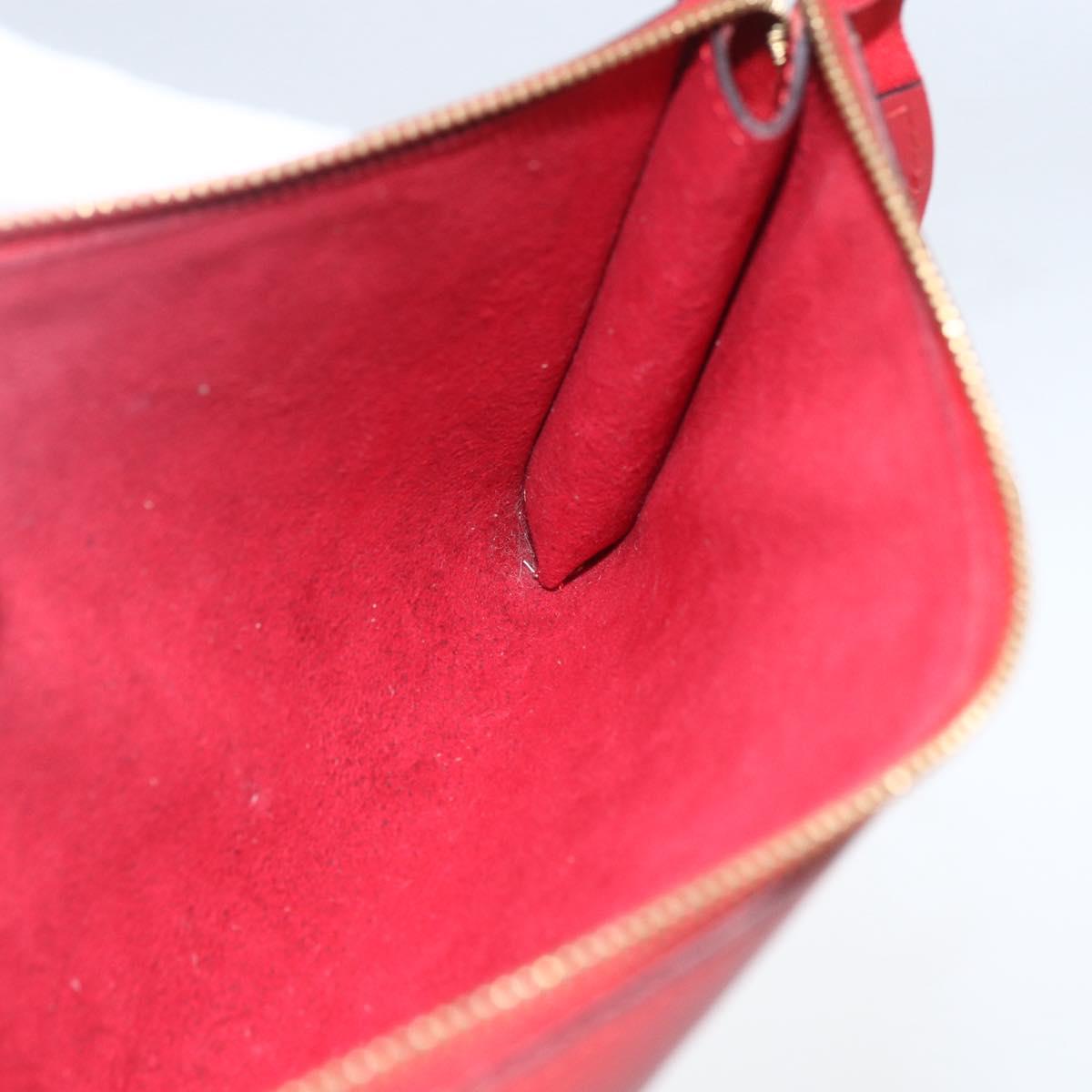 LOUIS VUITTON Epi Pochette Accessoires Pouch Red M52947 LV Auth ka1372