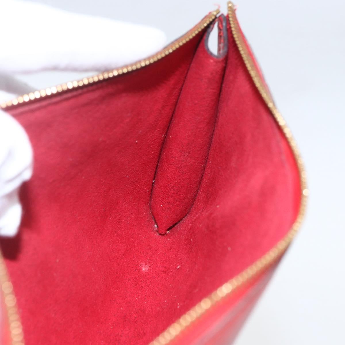 LOUIS VUITTON Epi Pochette Accessoires Pouch Red M52947 LV Auth ka1372