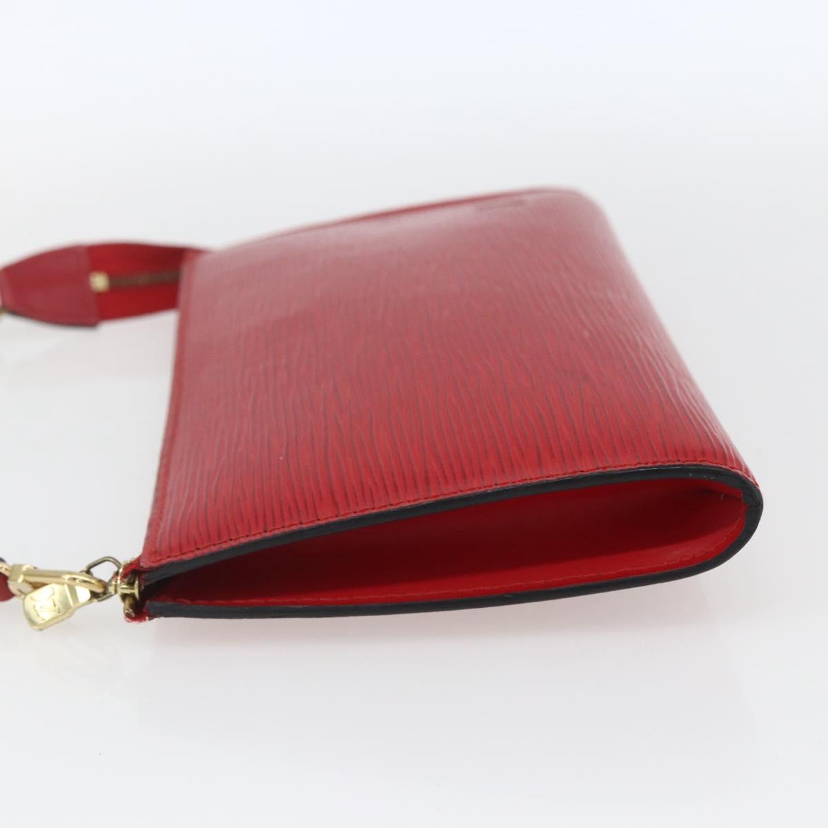 LOUIS VUITTON Epi Pochette Accessoires Pouch Red M52947 LV Auth ka1372