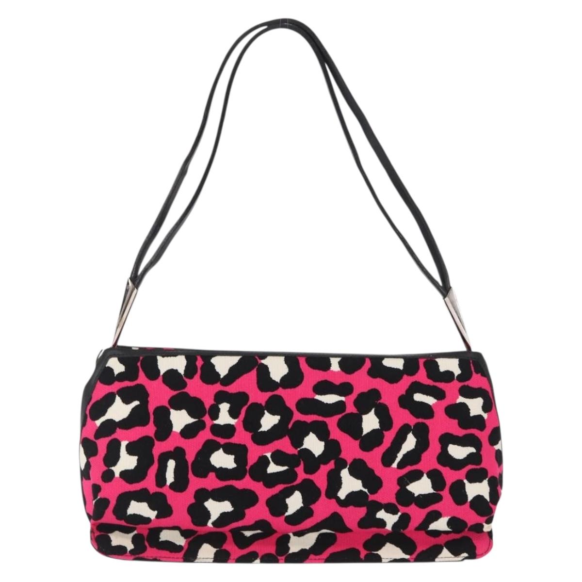 BOTTEGA VENETA Shoulder Bag Canvas Pink Auth ka1377A