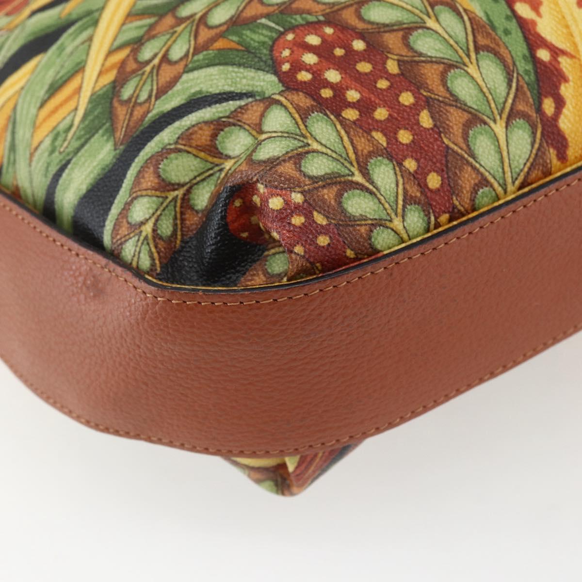 Salvatore Ferragamo Shoulder Bag Brown Gold Auth ka1379