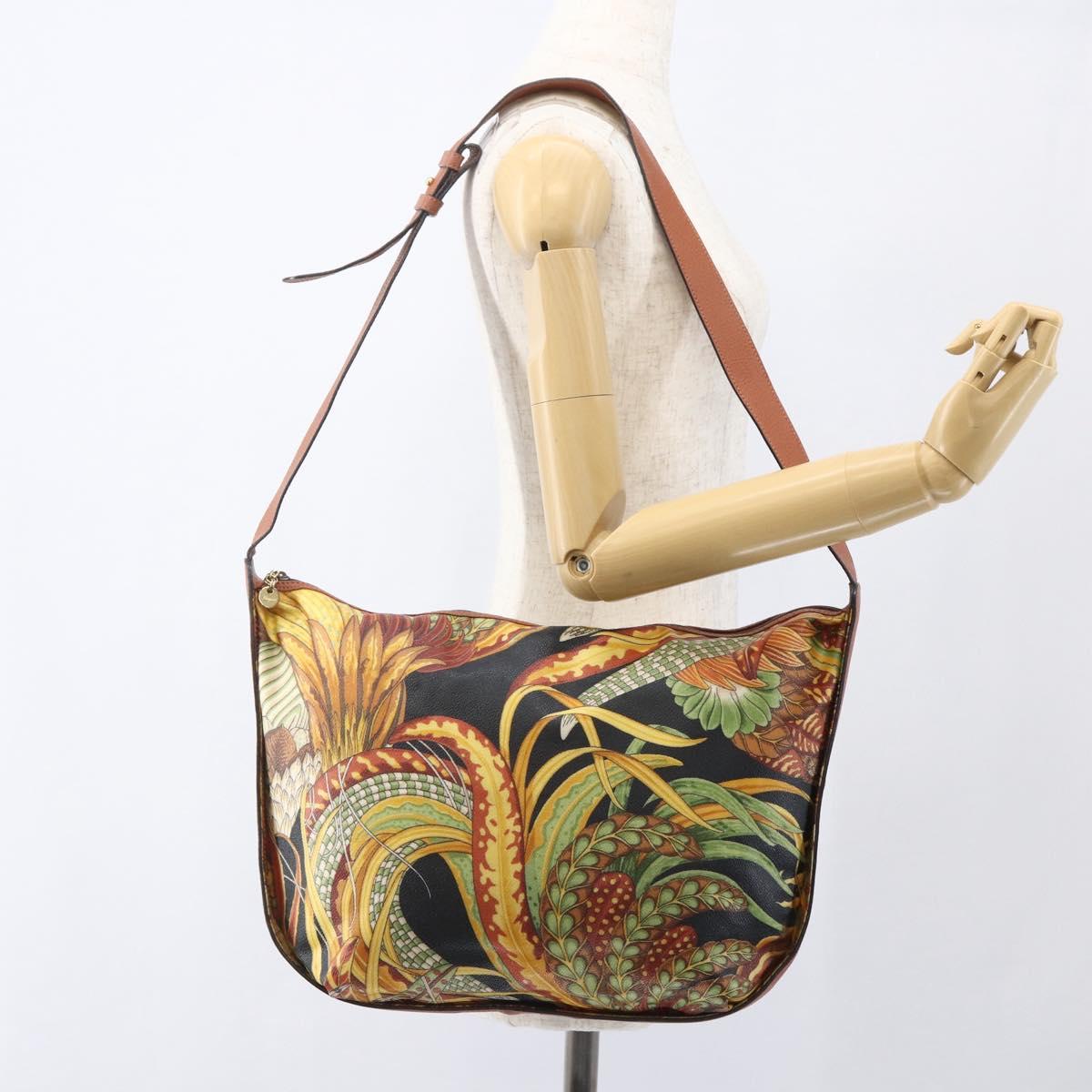 Salvatore Ferragamo Shoulder Bag Brown Gold Auth ka1379