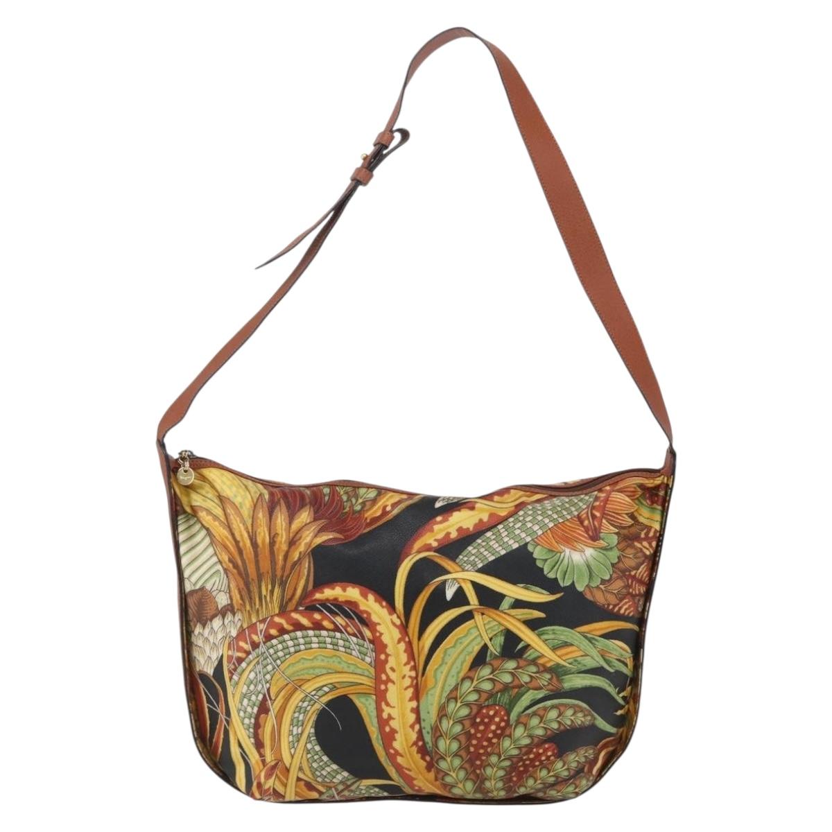 Salvatore Ferragamo Shoulder Bag Brown Gold Auth ka1379