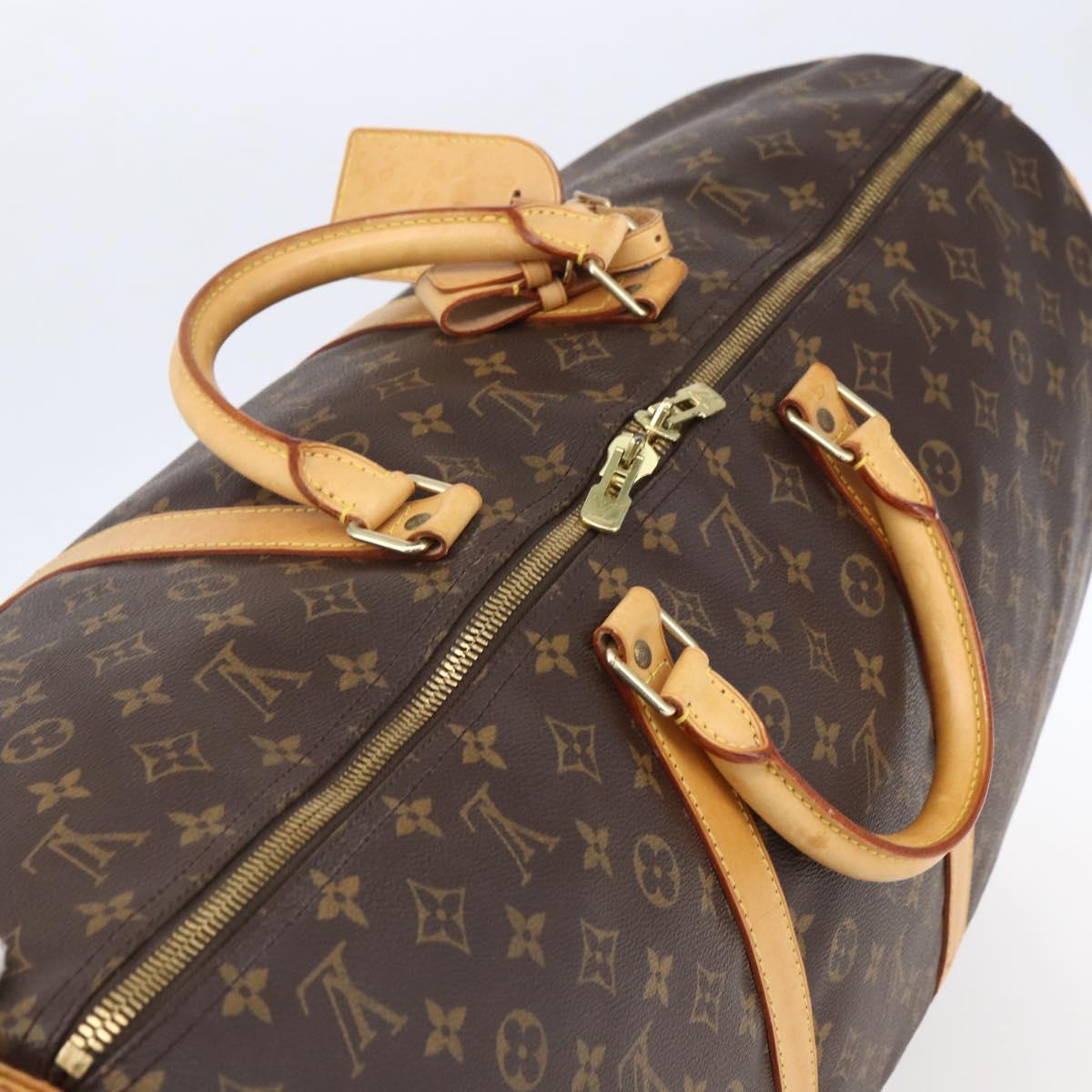 LOUIS VUITTON Monogram Keepall Bandouliere 60 Boston Bag M41412 LV Auth ka138