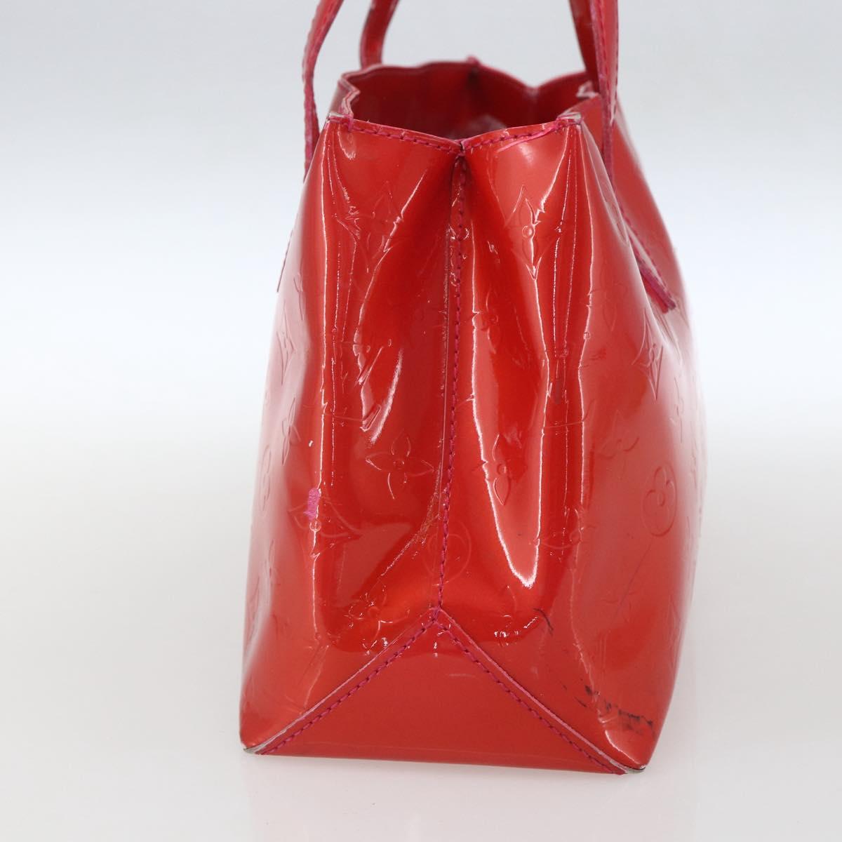 LOUIS VUITTON Monogram Vernis Wilshire PM Hand Bag Rose Pop M93643 Auth ka1388