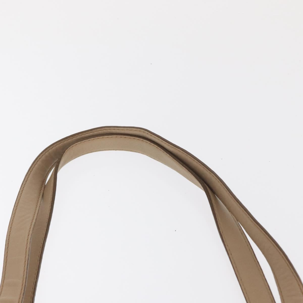 MCM Vicetos Logogram Tote Bag PVC Leather 2way Beige Gold Auth ka1395