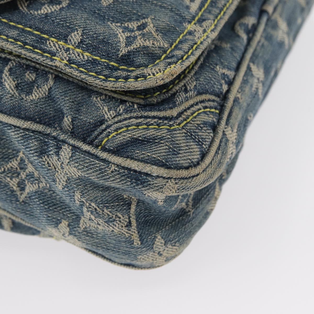 LOUIS VUITTON Monogram Denim Bum Bag Shoulder Bag Blue M44741 LV Auth ka139V