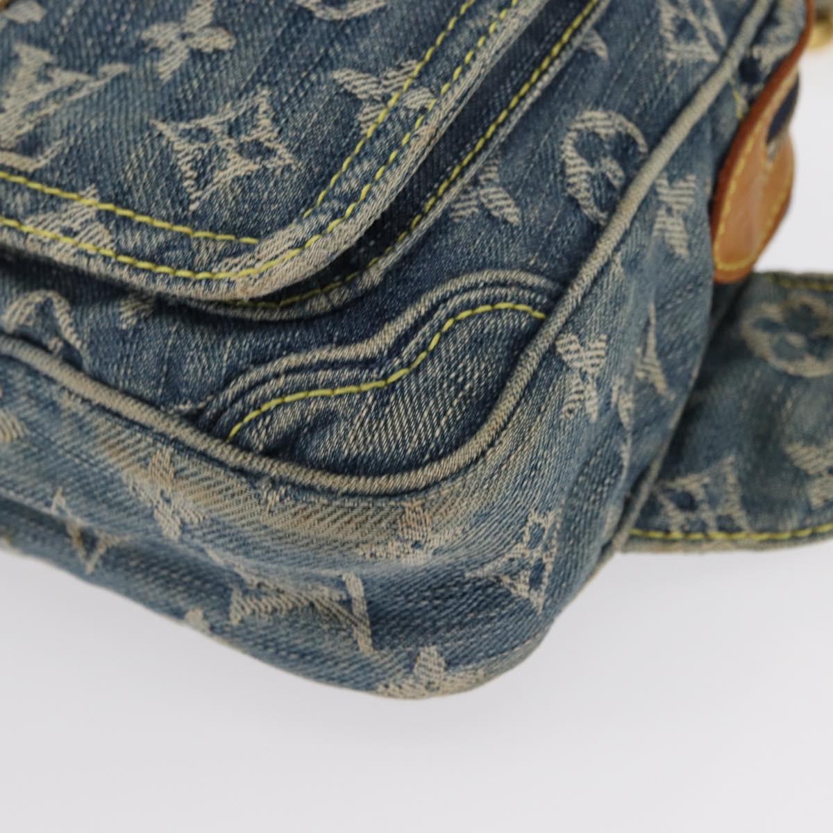LOUIS VUITTON Monogram Denim Bum Bag Shoulder Bag Blue M44741 LV Auth ka139V