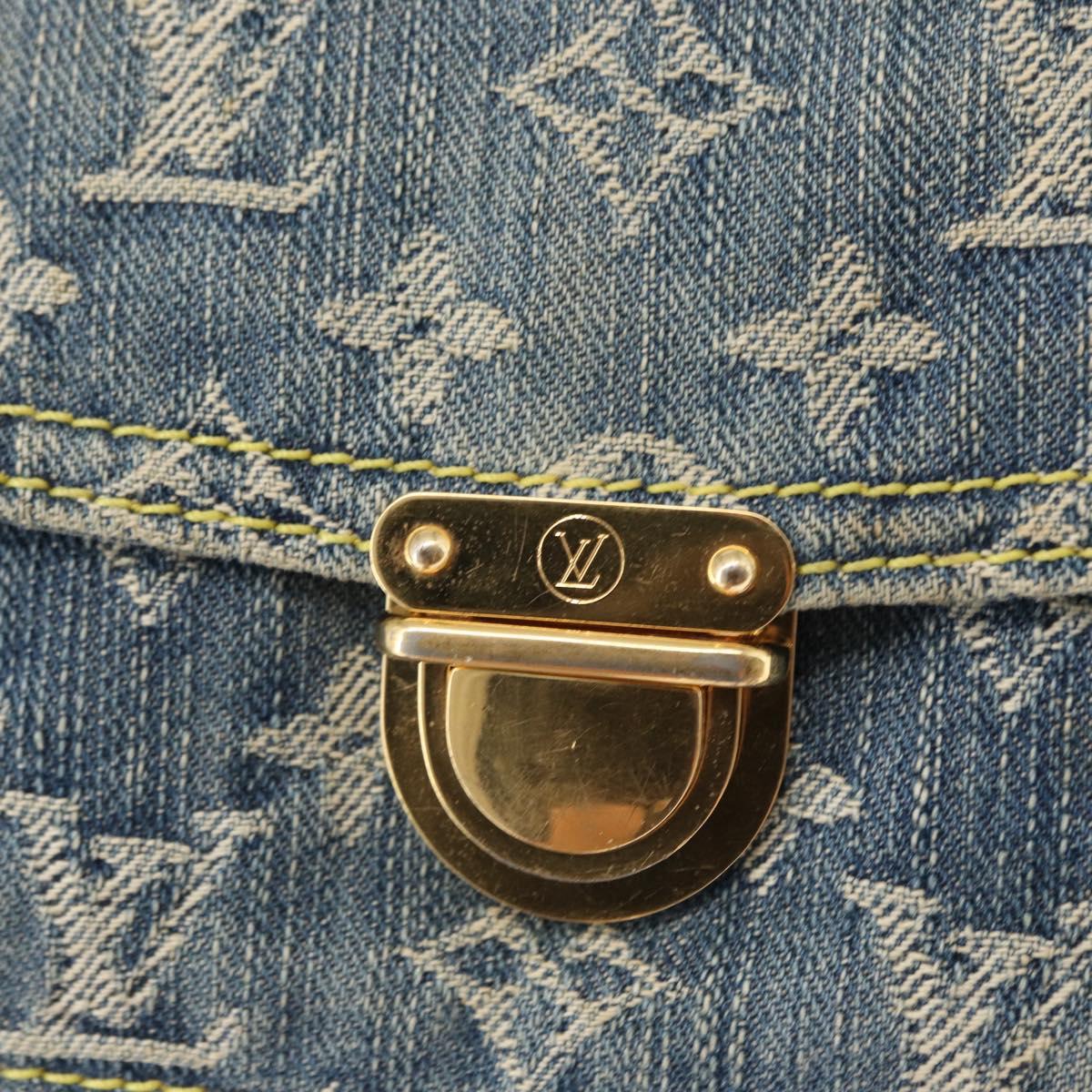 LOUIS VUITTON Monogram Denim Bum Bag Shoulder Bag Blue M44741 LV Auth ka139V