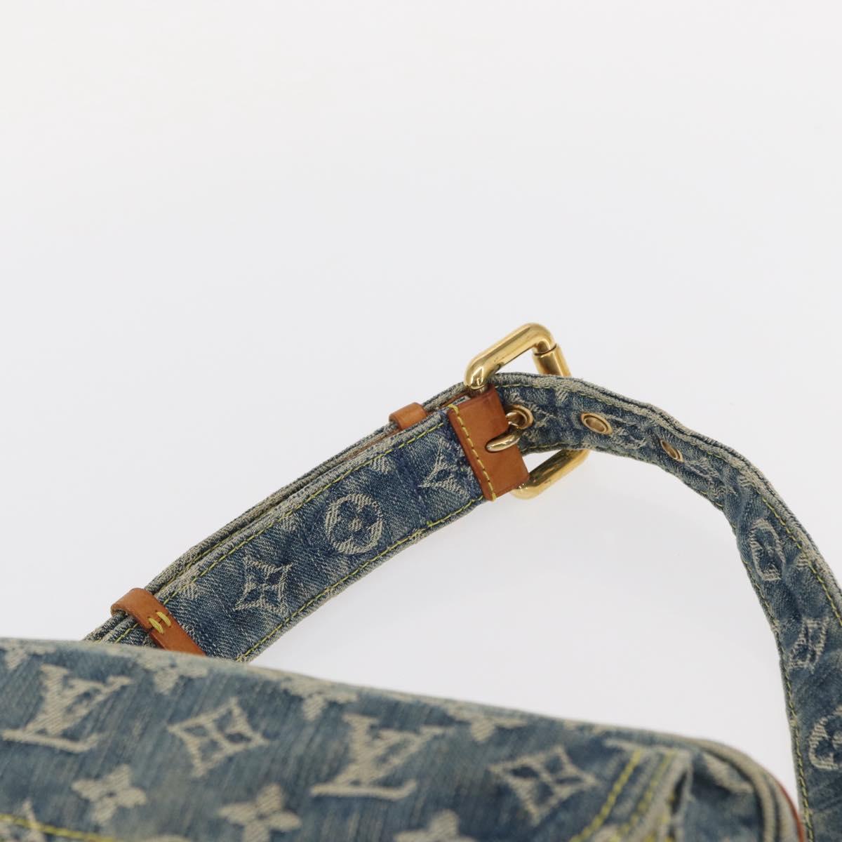 LOUIS VUITTON Monogram Denim Bum Bag Shoulder Bag Blue M44741 LV Auth ka139V