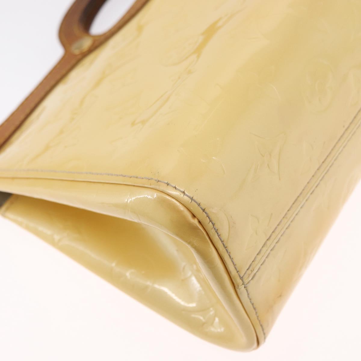 LOUIS VUITTON Monogram Vernis Roxbury Drive Hand Bag Perle M91374 Auth ka1409