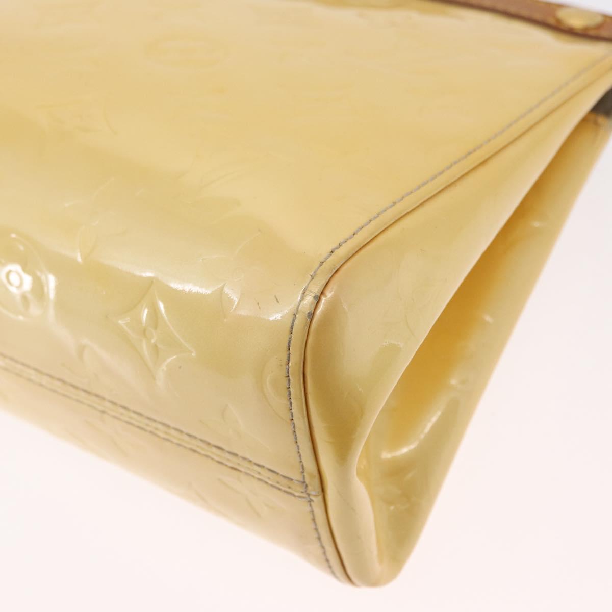 LOUIS VUITTON Monogram Vernis Roxbury Drive Hand Bag Perle M91374 Auth ka1409