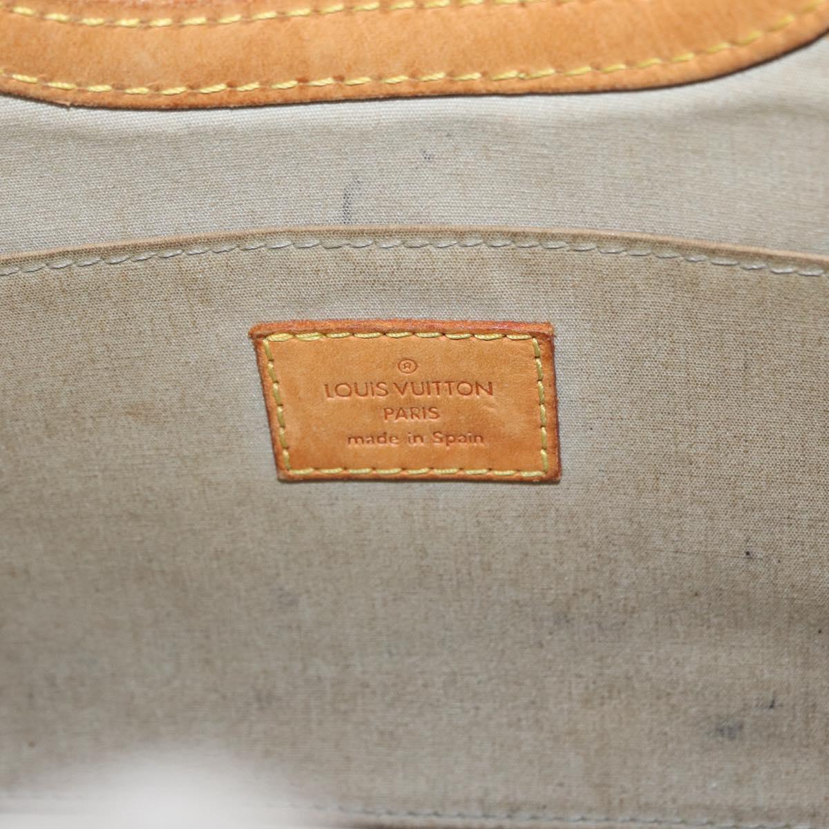 LOUIS VUITTON Monogram Vernis Roxbury Drive Hand Bag Perle M91374 Auth ka1409