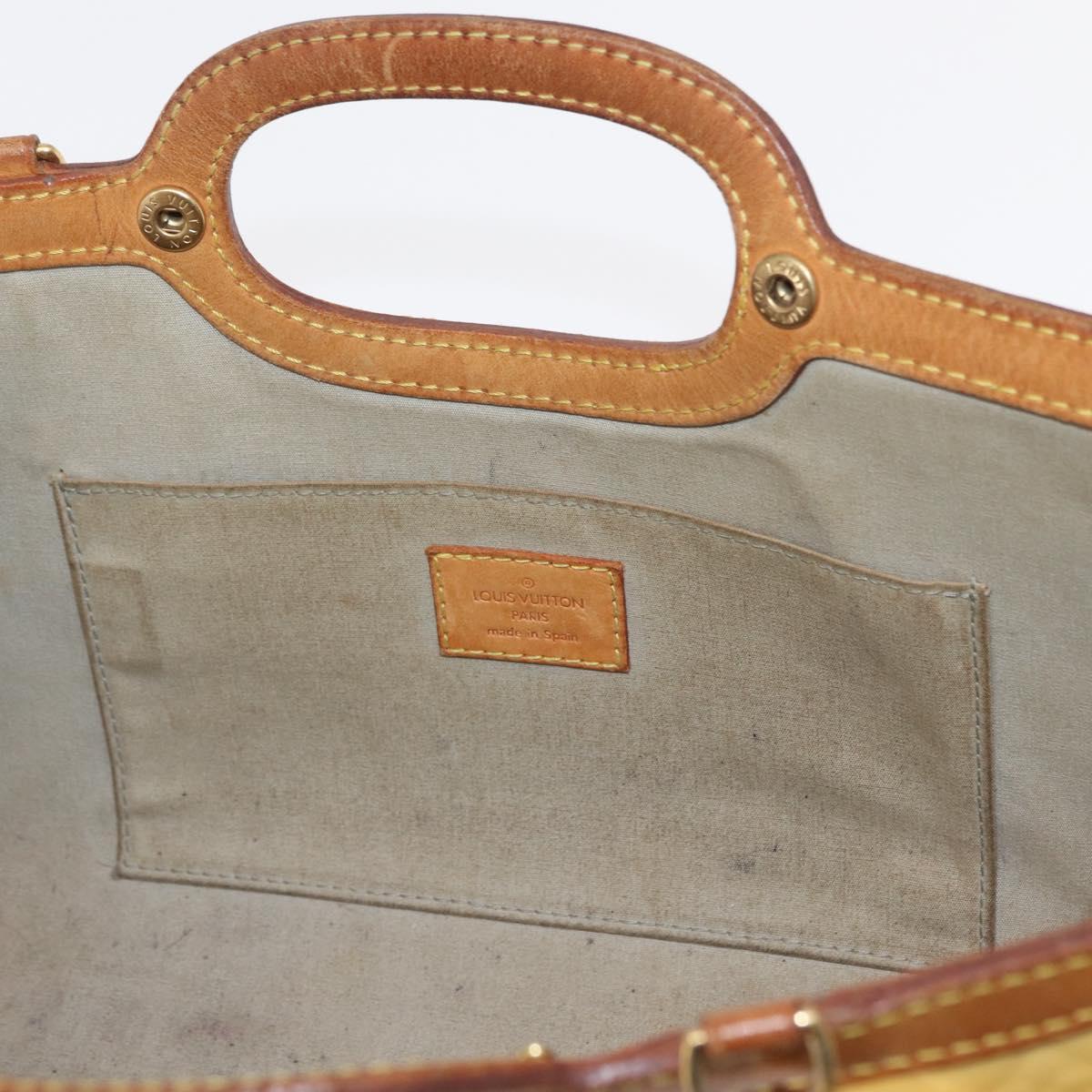 LOUIS VUITTON Monogram Vernis Roxbury Drive Hand Bag Perle M91374 Auth ka1409