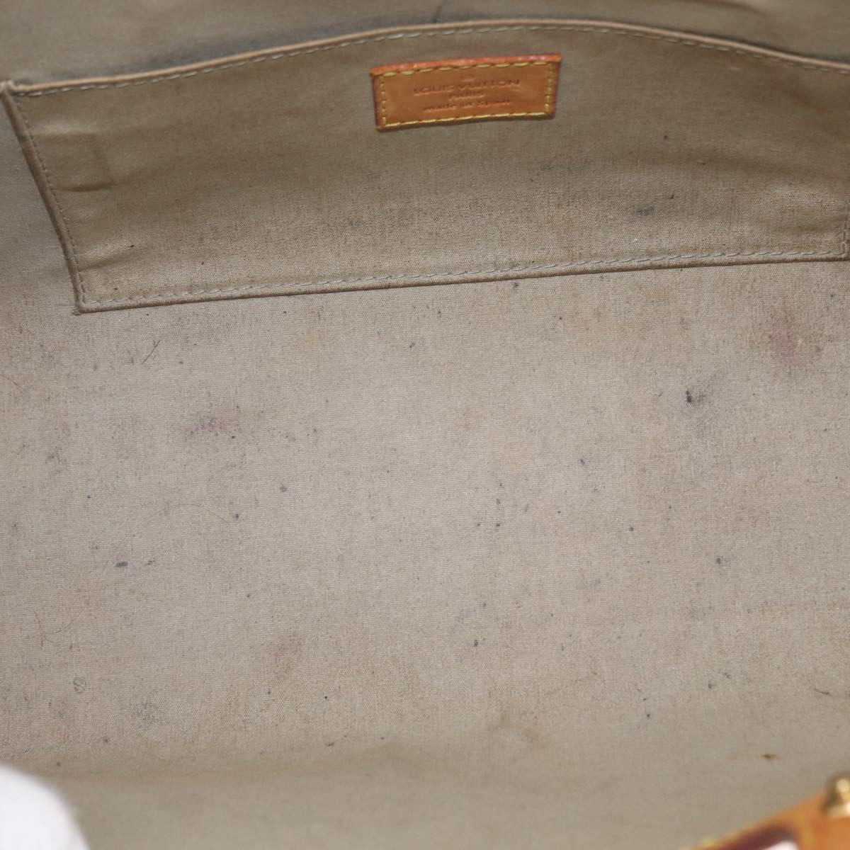 LOUIS VUITTON Monogram Vernis Roxbury Drive Hand Bag Perle M91374 Auth ka1409