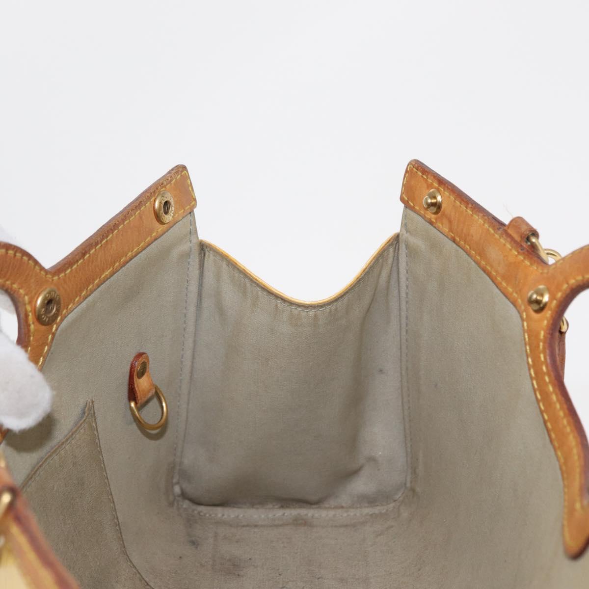 LOUIS VUITTON Monogram Vernis Roxbury Drive Hand Bag Perle M91374 Auth ka1409