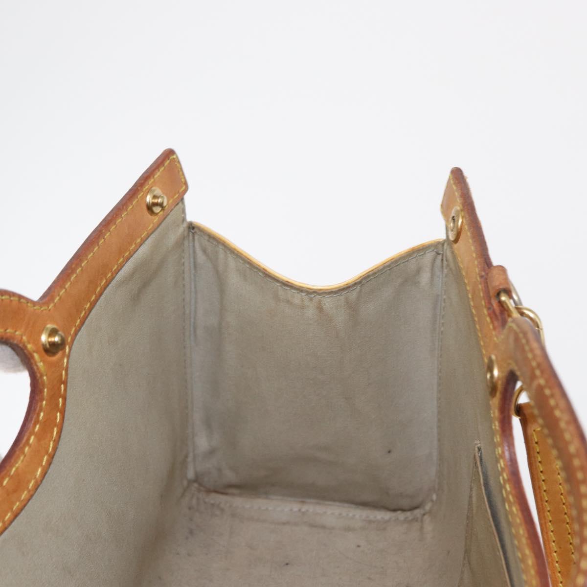 LOUIS VUITTON Monogram Vernis Roxbury Drive Hand Bag Perle M91374 Auth ka1409