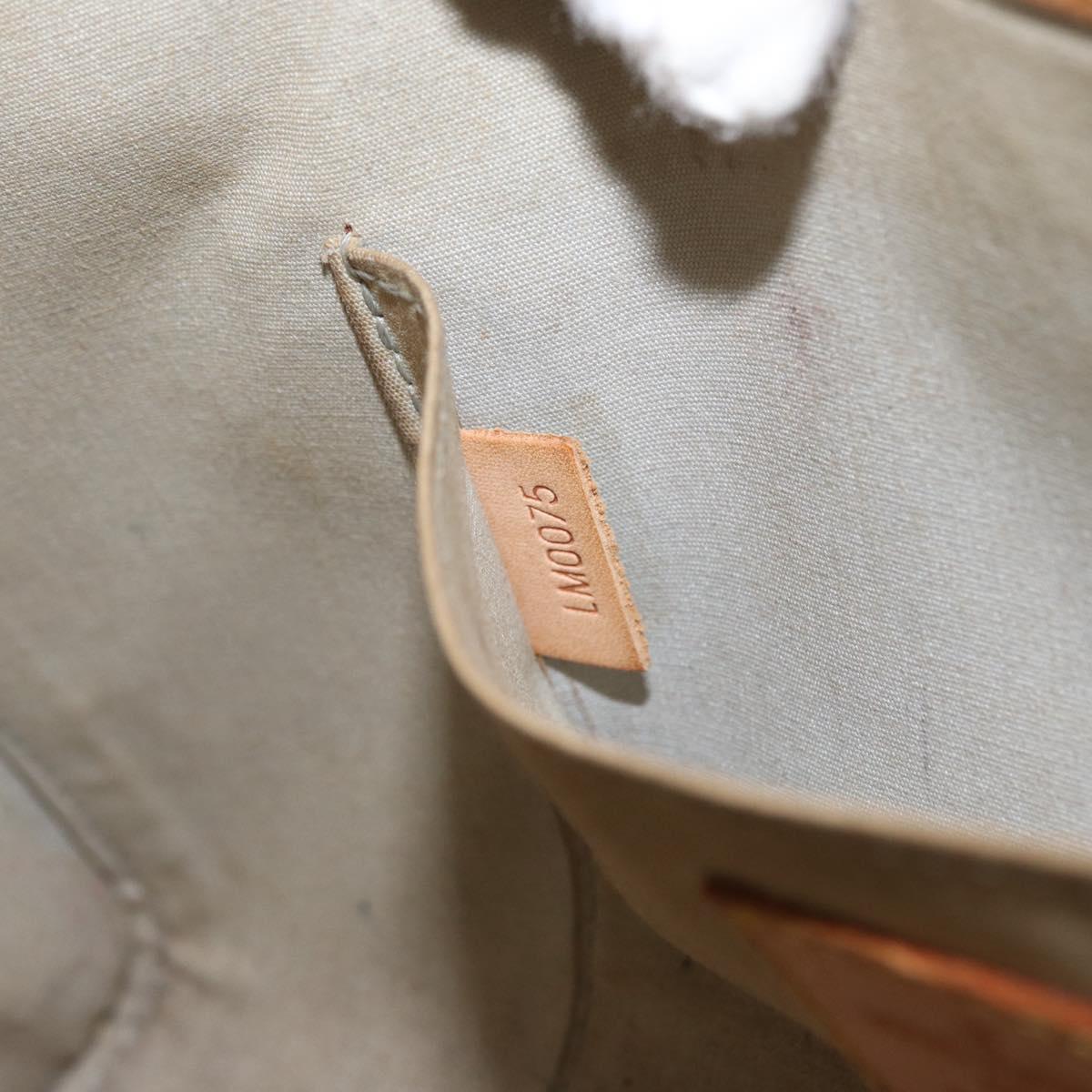 LOUIS VUITTON Monogram Vernis Roxbury Drive Hand Bag Perle M91374 Auth ka1409