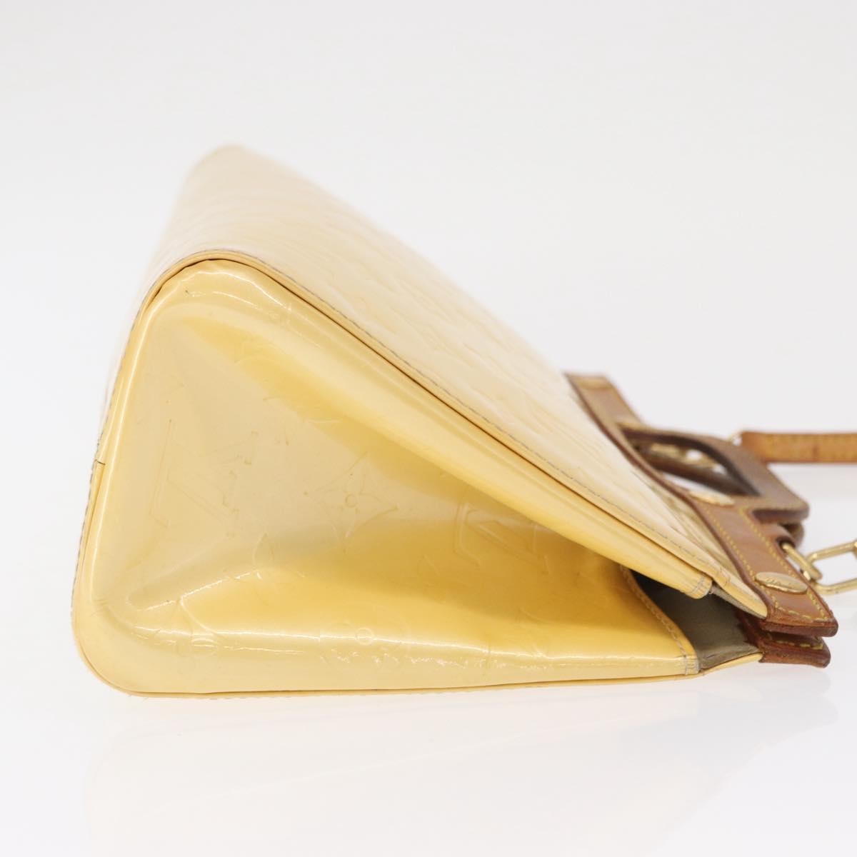 LOUIS VUITTON Monogram Vernis Roxbury Drive Hand Bag Perle M91374 Auth ka1409