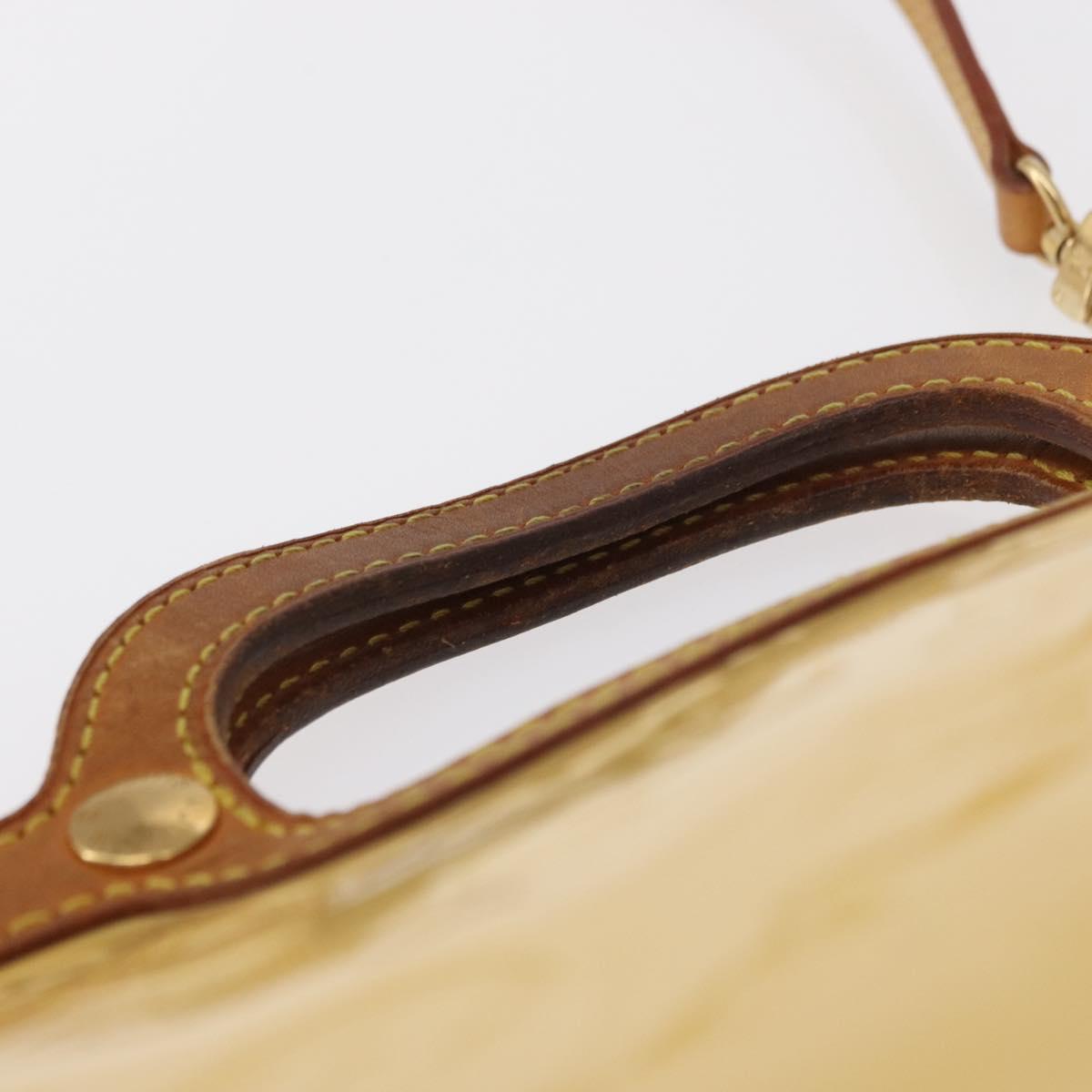 LOUIS VUITTON Monogram Vernis Roxbury Drive Hand Bag Perle M91374 Auth ka1409