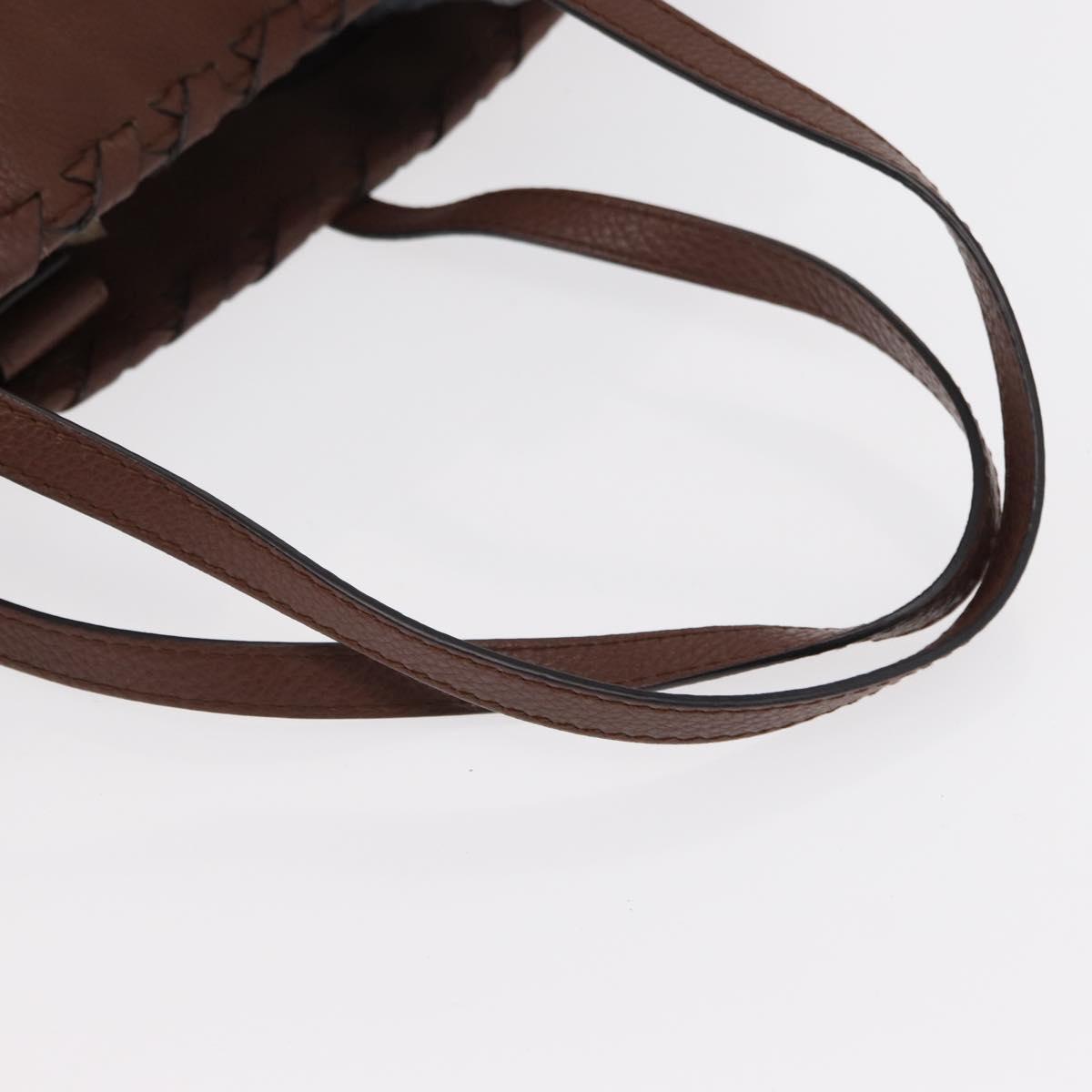 GUCCI Tote Bag Leather Brown Gold 354665 Auth ka141