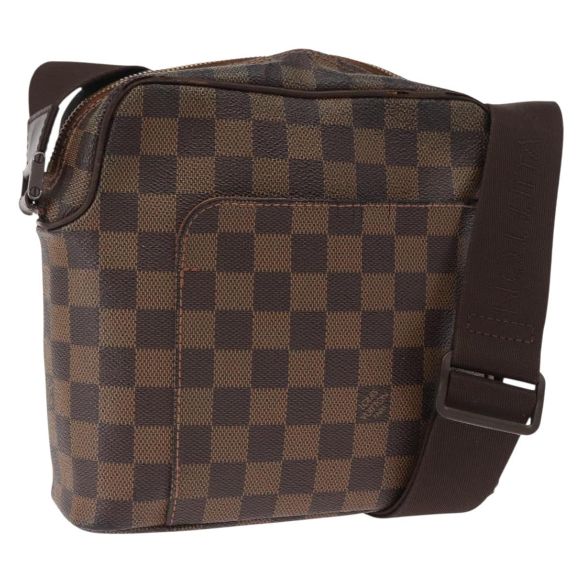LOUIS VUITTON Damier Ebene Olaf PM Shoulder Bag N41442 LV Auth ka1412