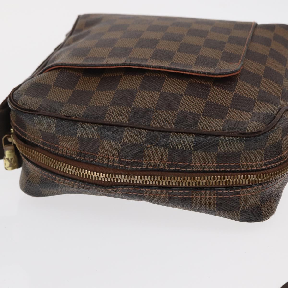 LOUIS VUITTON Damier Ebene Olaf PM Shoulder Bag N41442 LV Auth ka1412