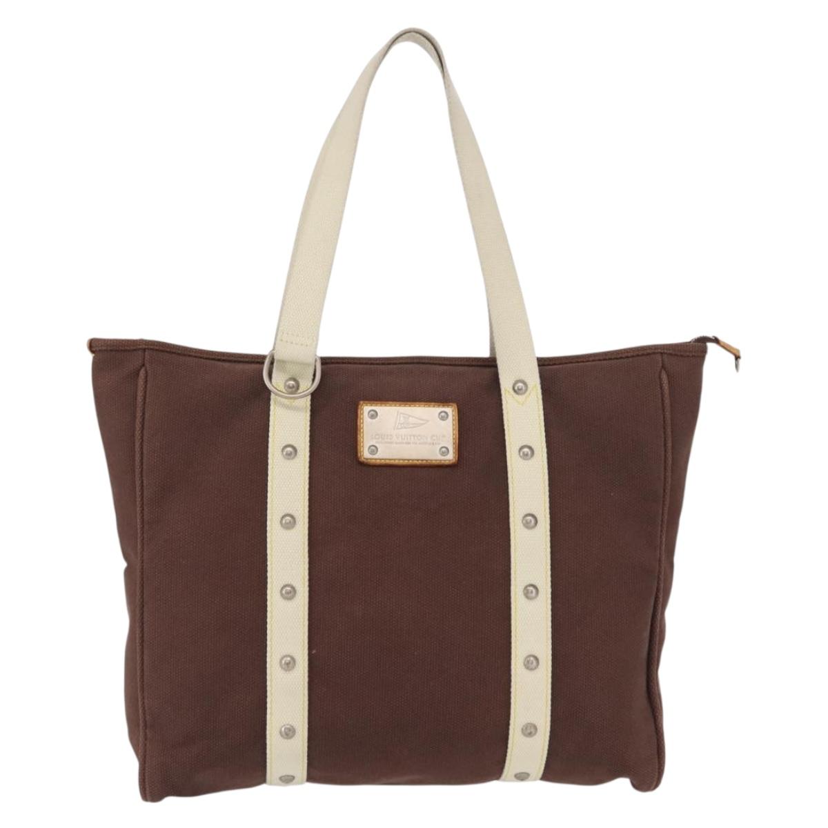 LOUIS VUITTON Antigua Cabas GM Tote Bag Brown M80662 LV Auth ka1415