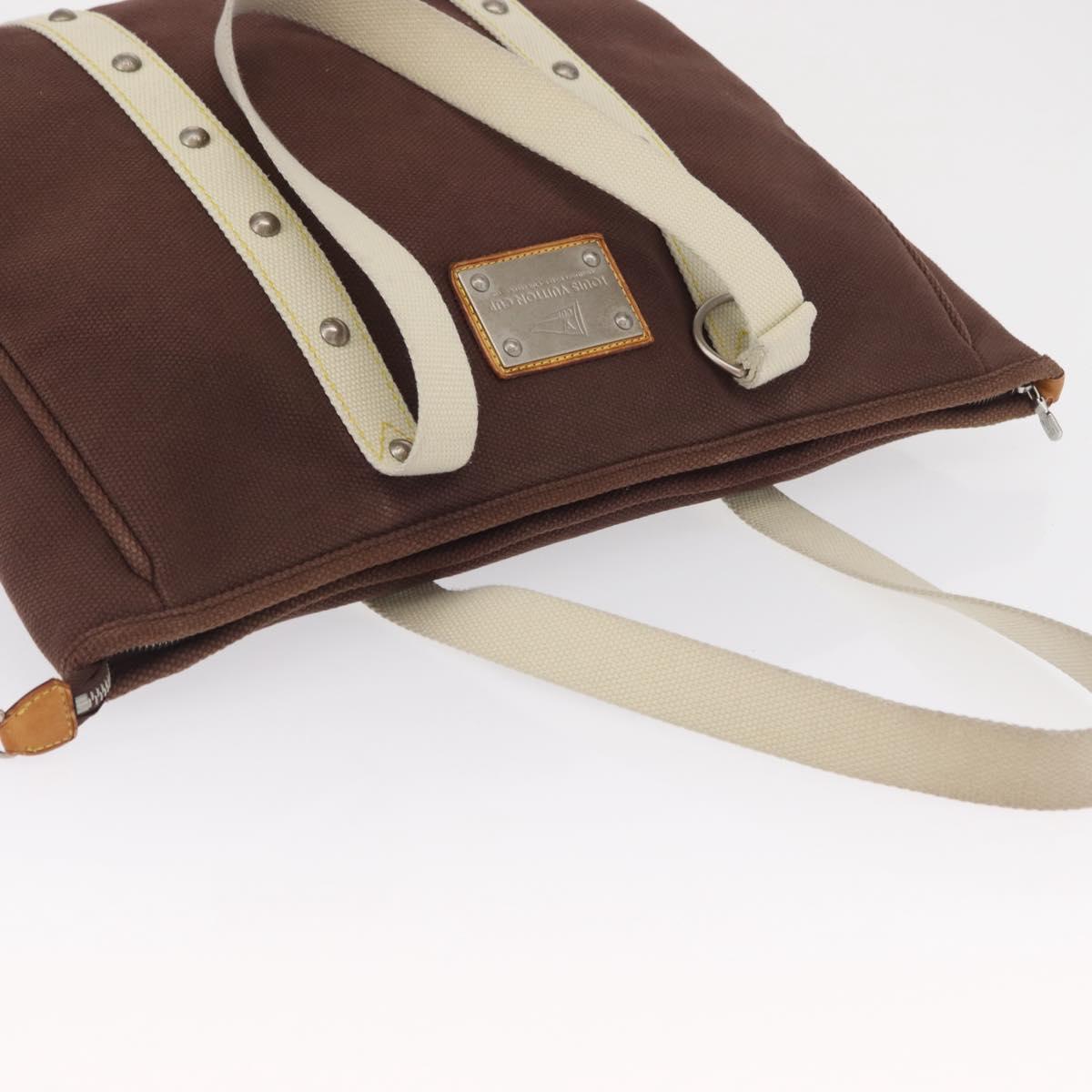 LOUIS VUITTON Antigua Cabas GM Tote Bag Brown M80662 LV Auth ka1415