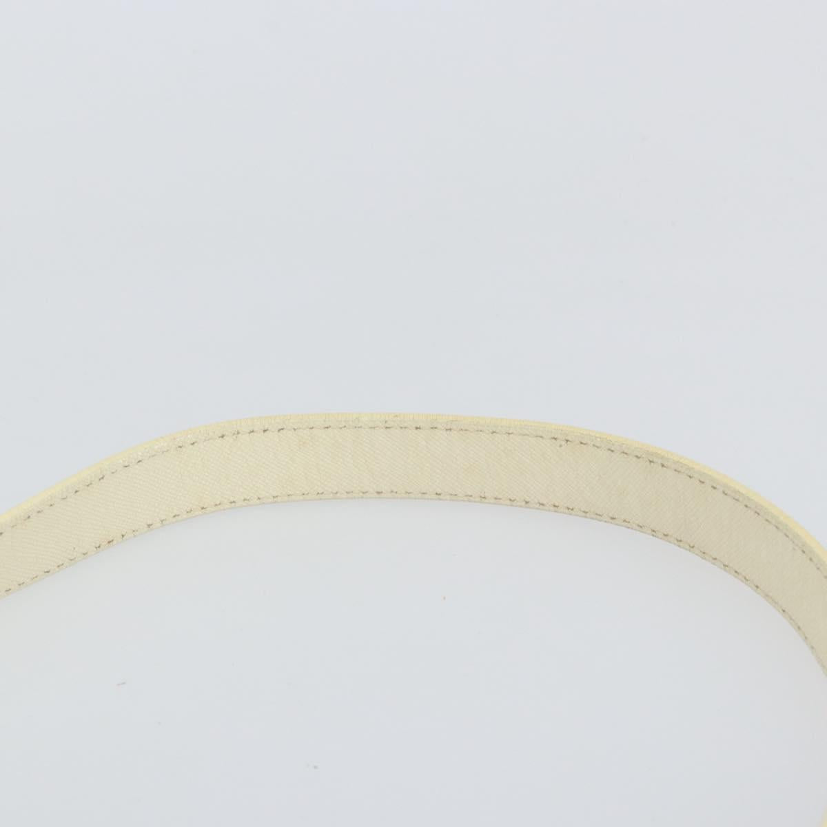 BURBERRY Nova Check Shoulder Bag Canvas White Silver Auth ka142