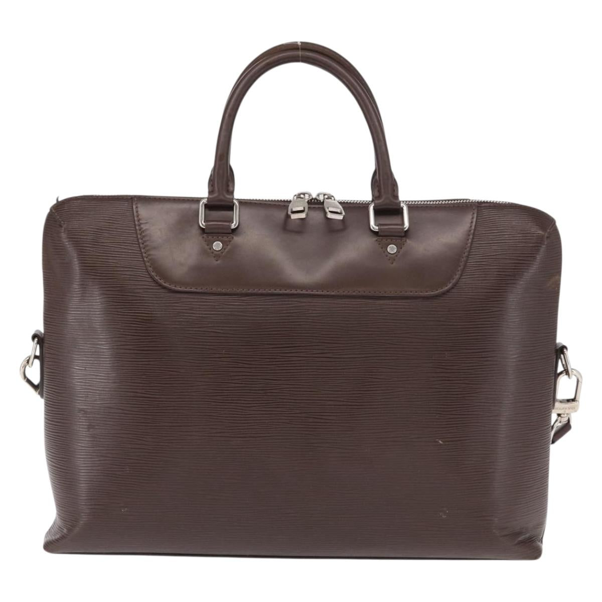 LOUIS VUITTON Epi Porte Documents Jules Bag 2way Brown M50161 LV Auth ka1420