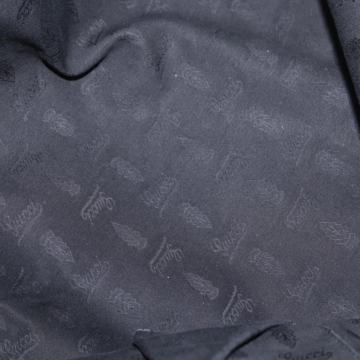 GUCCI GG Canvas Tote Bag Black Gold 211976 Auth ka1421
