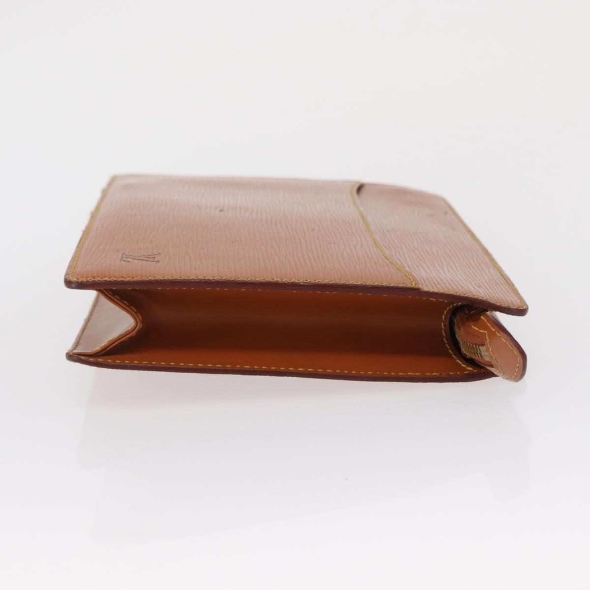 LOUIS VUITTON Epi Pochette Homme Bag Brown Zipangu Gold M52528 LV Auth ka1437