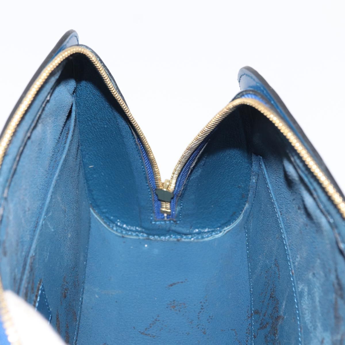 LOUIS VUITTON Epi Dauphine GM Pouch Blue M48435 LV Auth ka145