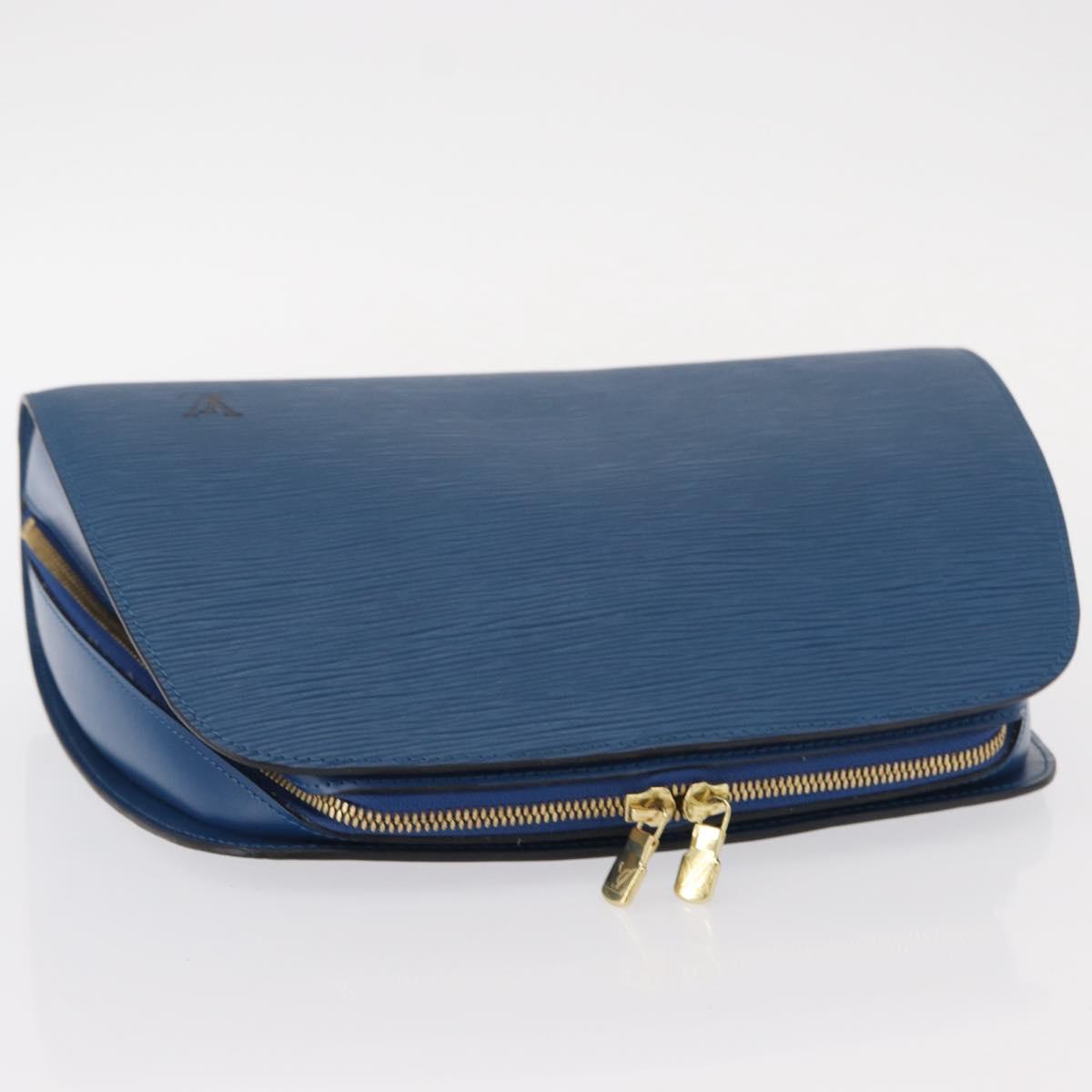 LOUIS VUITTON Epi Dauphine GM Pouch Blue M48435 LV Auth ka145