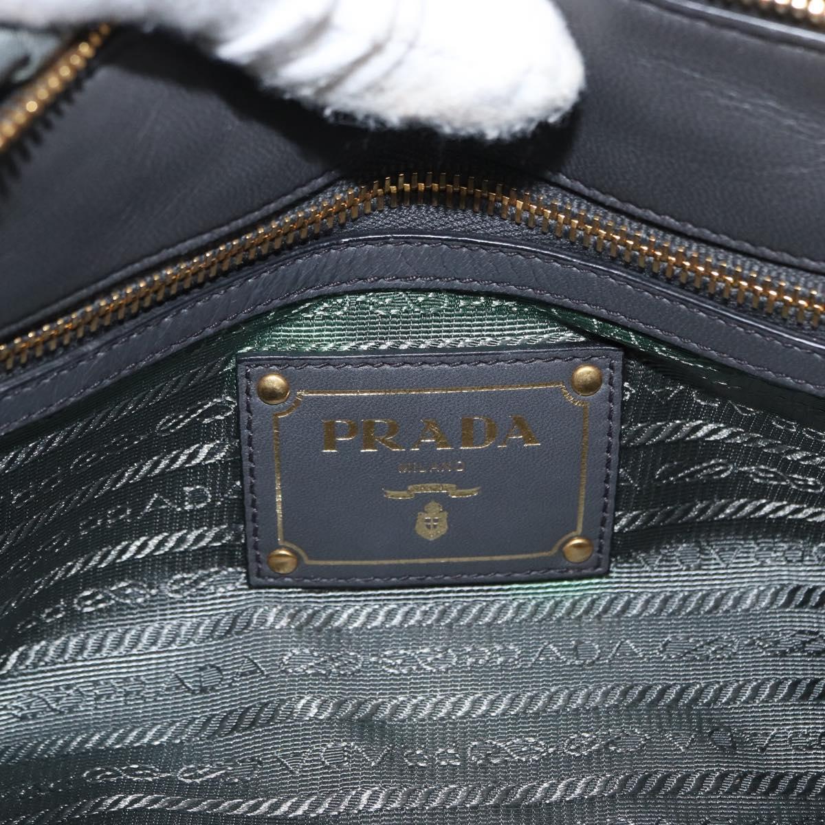 PRADA Hand Bag Nylon 2way Khaki Gold Auth ka1458