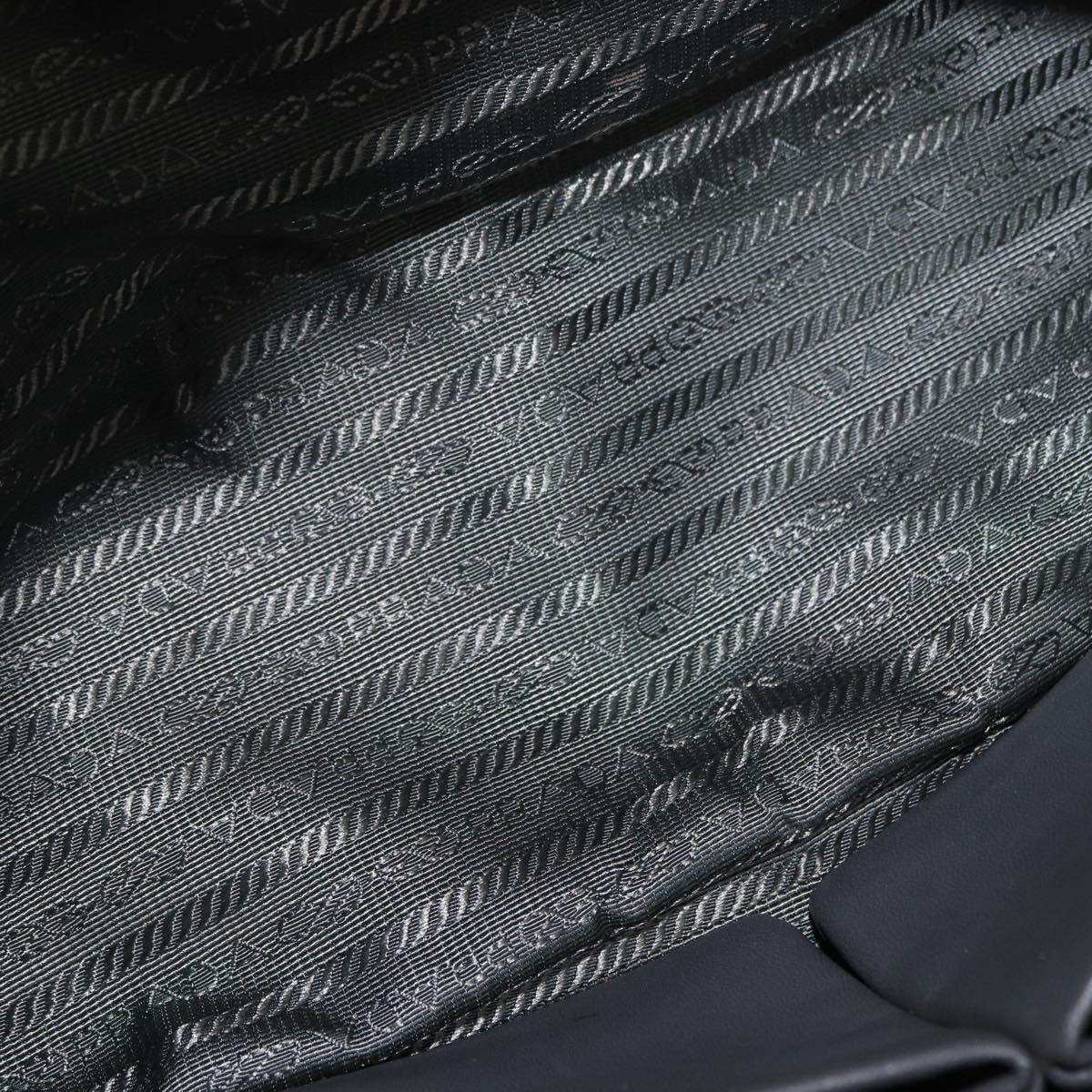 PRADA Hand Bag Nylon 2way Khaki Gold Auth ka1458