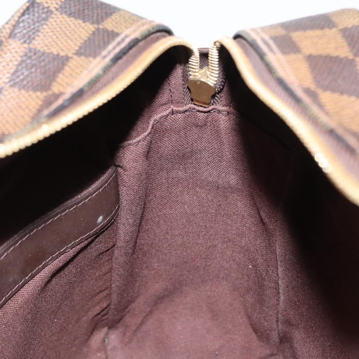 LOUIS VUITTON Damier Ebene Naviglio Shoulder Bag N45255 LV Auth ka1460